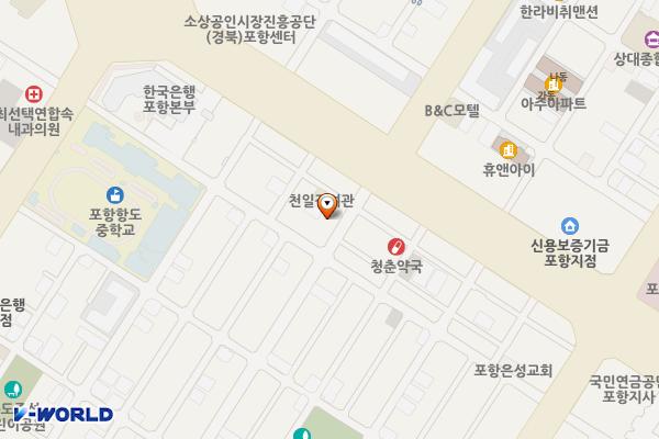 유료주차장 위치 지도 — 경상북도 포항시 남구 상도동 18-248