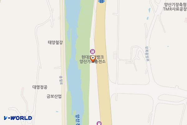 양산가스충전소 위치 지도 — 경상남도 양산시 상북면 양산대로 1567, 양산가스충전소