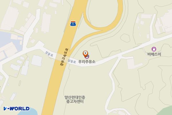 우리주유소 화장실 위치 지도 — 경남 양산시 하북면 삼동로 43 (순지리)