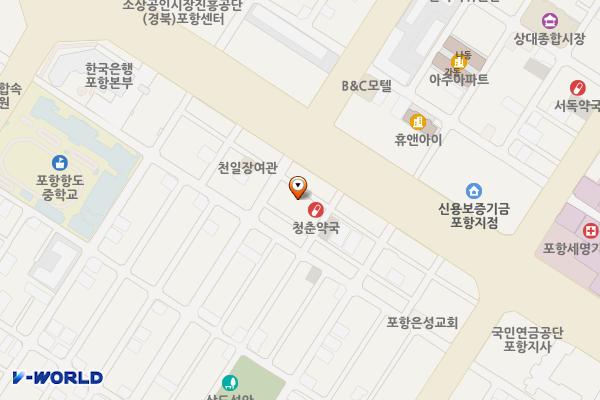 크라운유료주차장 위치 지도 — 경상북도 포항시 남구 포스코대로324-4