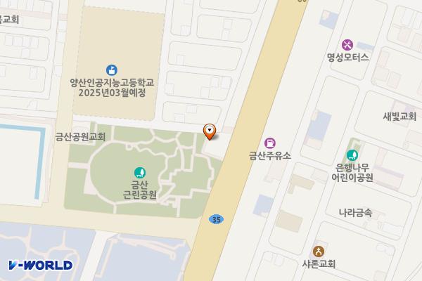 양산신도시주유소 위치 지도 — 경남 양산시 동면 양산대로 407 (금산리, 양산신도시주유소(GS))