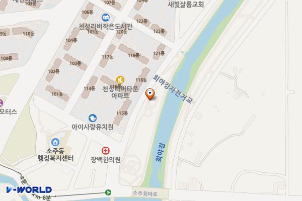천성리버타운아파트 앞 위치 지도 — 경상남도 양산시 소주동 351-1