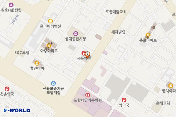 대도까치주차장 위치 지도 — 경상북도 포항시 남구 상공로 129-1