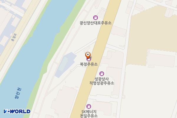 (주)북정주유소 위치 지도 — 경남 양산시 양산대로 1101 (북정동, 북정주유소)