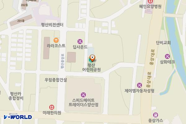 평산어린이공원 위치 지도 — 경상남도 양산시 평산북3길 45 (평산동)