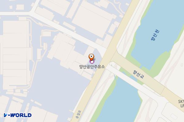 양산공단주유소 화장실 위치 지도 — 경남 양산시 충렬로 167 (유산동, 양산공단주유소)