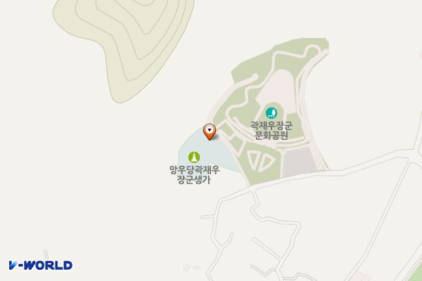 곽재우장군문화공원 위치 지도 — 경상남도 의령군 유곡면 세간2동길 33, 망우당곽재우장군생가