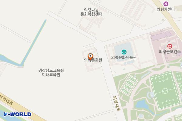 의령문화원 위치 지도 — 경상남도 의령군 의령읍 의령대로 1577-35, 의령문화원사
