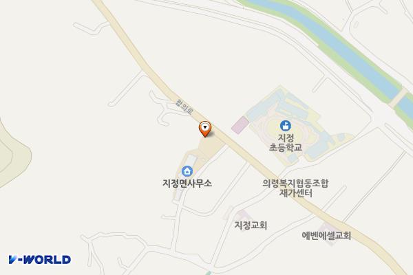 의령경찰서 지정파출소 위치 지도 — 경상남도 의령군 지정면 함의로 1527, 의령경찰서지정파출소
