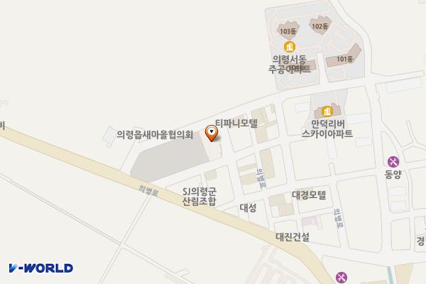 의령버스터미널 위치 지도 — 경상남도 의령군 의령읍 의병로6길 13, 의령시외버스터미널