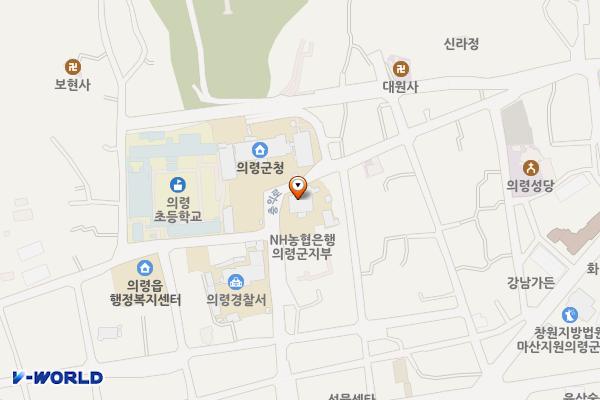 의령교육지원청 위치 지도 — 경상남도 의령군 의령읍 충익로 62