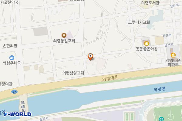 의령군민회관 위치 지도 — 경상남도 의령군 의령읍 의병로24길 31-1