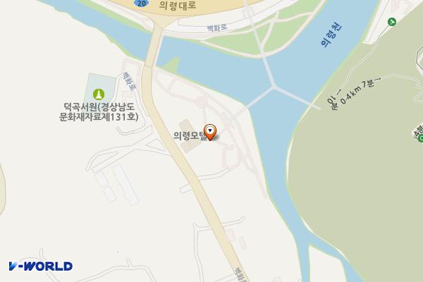 구름다리 위치 지도 — 경상남도 의령군 의령읍 벽화로 622-5, 구름다리 화장실