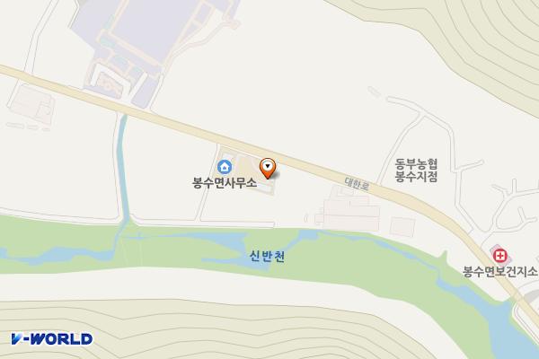 봉수면사무소 위치 지도 — 경상남도 의령군 봉수면 대한로 1188, 봉수면사무소