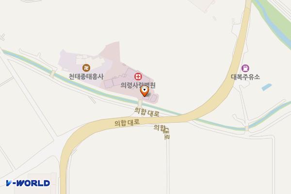 의령사랑병원 위치 지도 — 경상남도 의령군 의령읍 의합대로 105-8