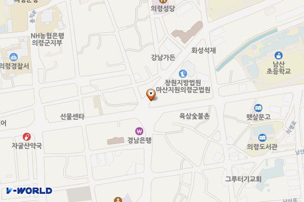 중앙주유소 위치 지도 — 경상남도 의령군 의령읍 백산로 4, 중앙주유소