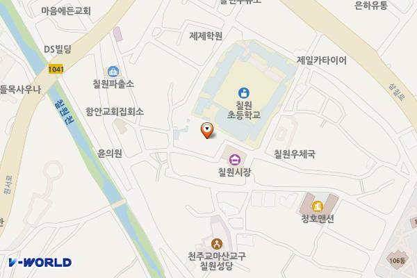 칠원시장상인회 화장실 위치 지도 — 경상남도 함안군 칠원읍 서남3길 15, 칠원시장 상인회 공중화장실