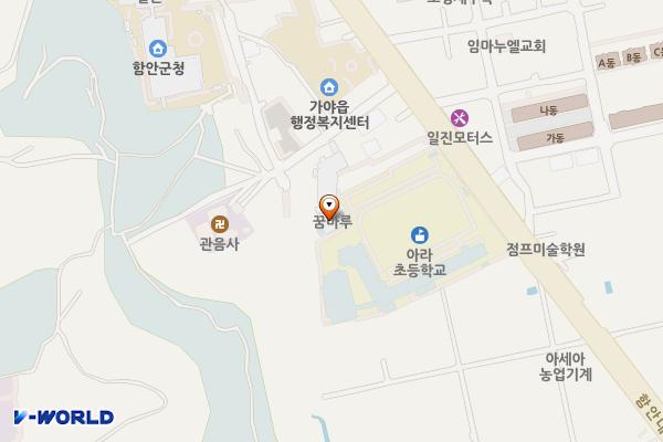 함안교육지원청 별관 위치 지도 — 경상남도 함안군 가야읍 함안대로 495