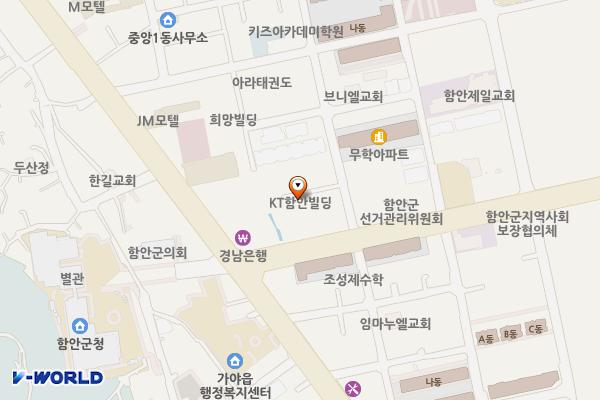 KT함안지점 위치 지도 — 경상남도 함안군 가야읍 말산로 21, KT함안고객써비스센타