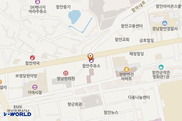 함안주유소 위치 지도 — 경상남도 함안군 가야읍 가야로 64 (말산리, 함안주유소)