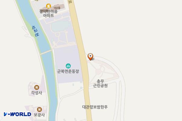 39사충무근린공원 위치 지도 — 경상남도 함안군 군북면 함마대로 868(소포리, 충무공원)