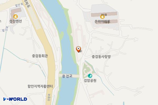 검암체육공원 위치 지도 — 경상남도 함안군 가야읍 중검길 73-3, 검암체육공원