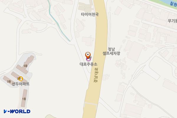 대로주유소 위치 지도 — 경상남도 함안군 칠원읍 경남대로 1761 (무기리, 영신오일뱅크)