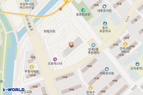 신곡2동공영(동오마을) 위치 지도 — 경기도 의정부시 신곡동 674