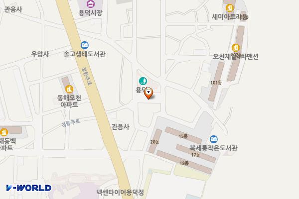 오천읍 용덕리2 노외주차장 위치 지도 — 경상북도 포항시 남구 오천읍 용덕리 210