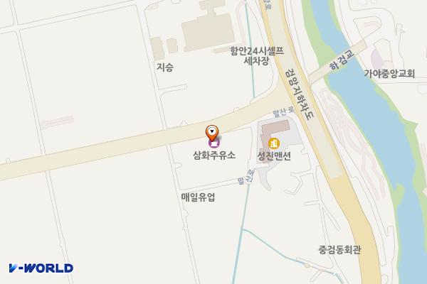 삼화주유소 위치 지도 — 경상남도 함안군 가야읍 말산로 100 (검암리)