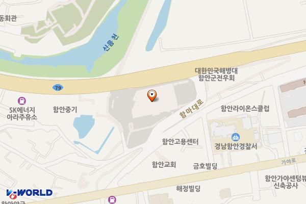 함안버스터미널 위치 지도 — 경상남도 함안군 가야읍 함마대로 1636-16, 함안버스터미널