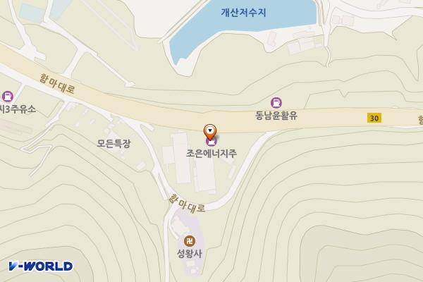 조은에너지㈜ 위치 지도 — 경상남도 함안군 산인면 함마대로 2348 (신산리)