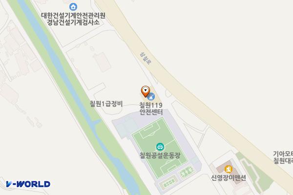 칠원119안전센터 위치 지도 — 경상남도 함안군 칠원읍 용산2길 121 (구성리, 칠원119안전센터