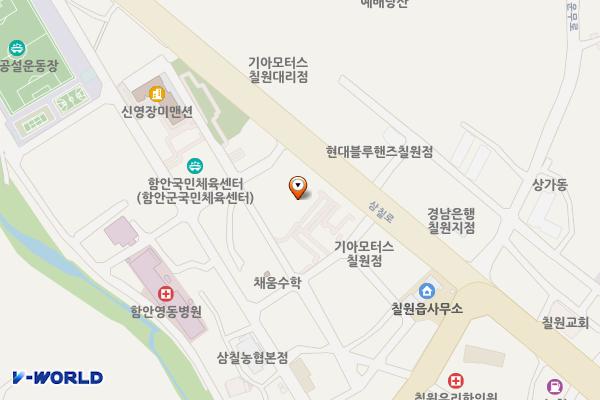 함안군종합사회복지관 위치 지도 — 경상남도 함안군 칠원읍 삼칠로 155, 함안 종합 사회복지관