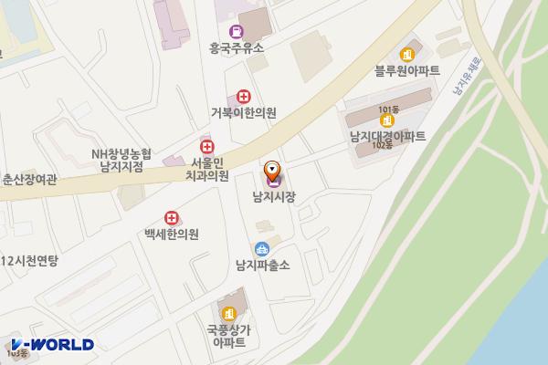 남지현대화시장1층 위치 지도 — 경상남도 창녕군 남지읍 본동길 4 1층