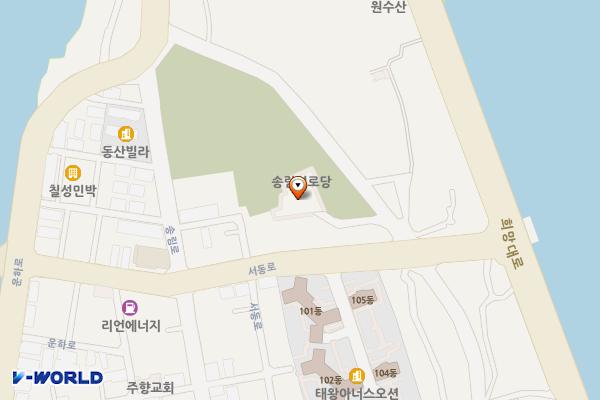 송림숲 공영주차장 위치 지도 — 경상북도 포항시 남구 송도동 254-71