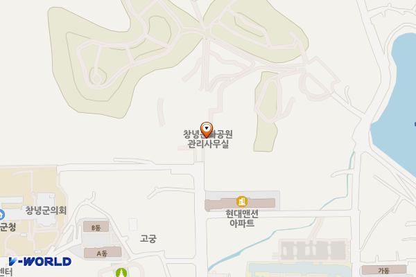 문화공원 위치 지도 — 경상남도 창녕군 창녕읍 문화공원길 19