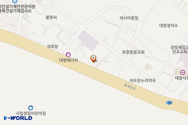 청림시장 공영주차장 위치 지도 — 경상북도 포항시 남구 청림동 582-6