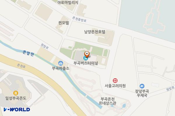 부곡시외버스터미널 위치 지도 — 경상남도 창녕군 부곡면 원앙로 199