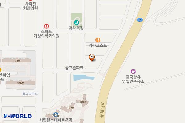 초곡리 임시 공영주차장 위치 지도 — 경상북도 포항시 북구 흥해읍 초곡리 1405