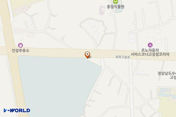 송학동고분군 화장실 위치 지도 — 경상남도 고성군 고성읍 송학고분로 296