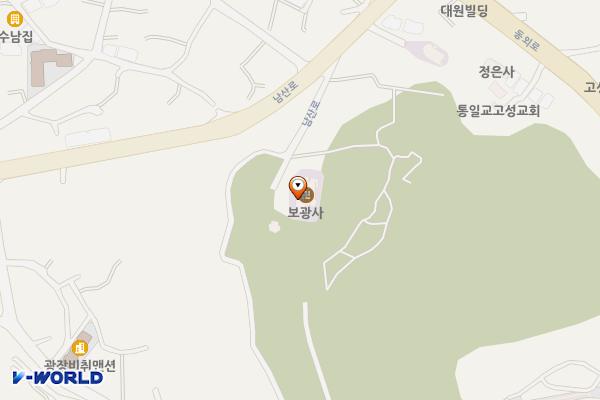 남산공원 보광사 화장실 위치 지도 — 경상남도 고성군 고성읍 동외리 369-5